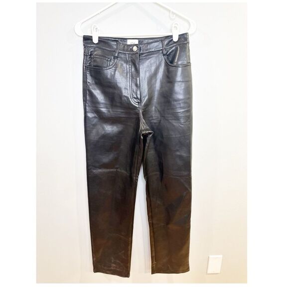 Aritzia Wilfred Melina began faux leather high waist straight pants - Picture 3 of 5